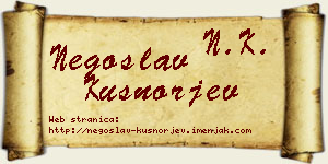 Negoslav Kušnorjev vizit kartica